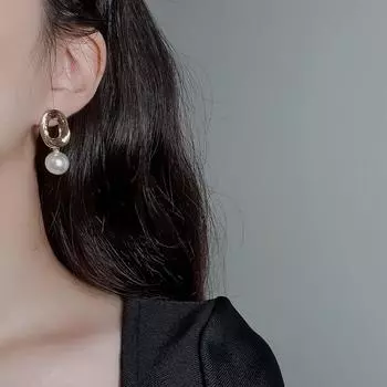 [Aimelbie] Винтажное овальное кольцо и кольца с жемчугом — золото