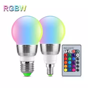 AIMENGTE 5 Вт 7 Вт RGB светодиодная лампочка с изменением цвета с беспроводным пультом дистанционного управления, праздничные огни, лампа для вечеринки, Рождественский декор комнаты