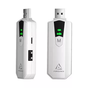 AIMZENIX PC Converter AX200 PRO PC Keyboard and Mouse AX200 Gaming KnM Converter Smart Mapping Smart Anrico Macro Rapid Macro Оснащен Smart