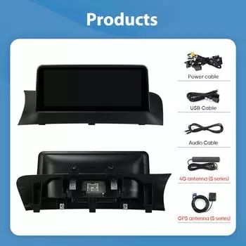 Ainavi 10,25-дюймовый автомобильный радиоприемник беспроводной CarPlay Android Auto для BMW X3 X4 F25 F26 2011 - 2017 CIC система 4G мультимедийный плеер 2Din