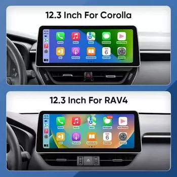 Ainavi 12,3-дюймовый автомобильный радиоприемник для Toyota Corolla RAV4 Rav 4 2019 2020 2021 2025 Qualcomm 8G 256G CarPlay Android Auto 4G Мультимедиа