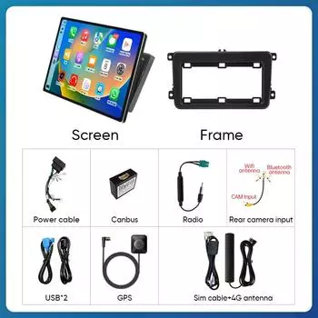 Ainavi 13,1-дюймовый автомобильный радиоприемник для VW Volkswagen Tiguan Amarok Golf Plus T5 Polo Touran Skoda Carplay Android Auto мультимедийный проигрыватель