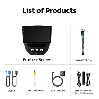 Ainavi Android 13 автомобильное радио для Peugeot 107 Toyota Aygo Citroen C1 2005-2014 стерео Carplay Android Auto мультимедийный проигрыватель 2Din