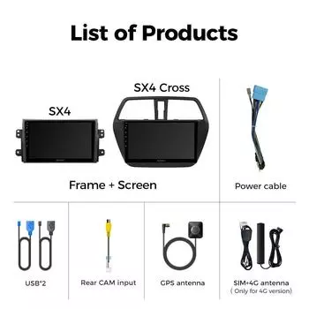 Ainavi автомобильное радио для Suzuki SX4 Cross 2006-2013 для Fiat Sedici Carplay Android авто радио мультимедийный плеер 4G Wifi GPS 2 Din