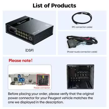 Ainavi P48E DSP для Peugeot 208 3008 5008 Процессор Bluetooth Автомобильный усилитель 4 канала Automotivo Audio Low Amp для автомобильного звука CHINA