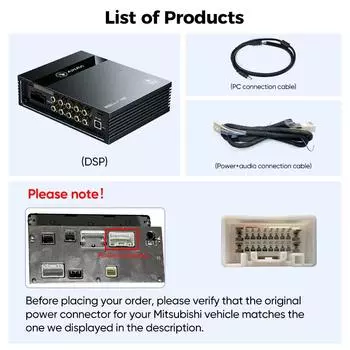 Ainavi P48E DSP для процессора Mitsubishi ASX Outlander LANCER, автомобильный усилитель Bluetooth, 4 канала, низкий уровень звука для автомобиля CHINA
