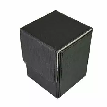 AINetJP Чехол для колоды Держатель для колоды Чехол для коллекционных карточек Хранение аксессуаров Искусственная кожа (черный)