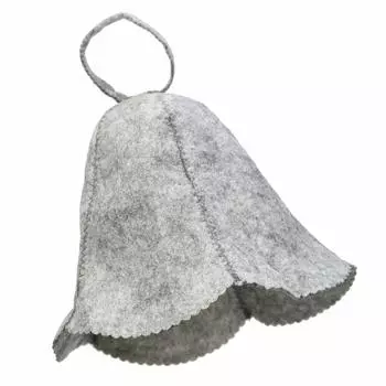 AINetJP Sauna Sauna Wool Prevents Hot Scalp Conditions Hat, Cap, Material, Flashes, Protection, Unisex, (Gray) серый