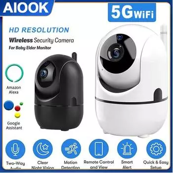 AIOOK 5 ГГц IP WIFI камера HD 1080P Умный дом Камера безопасности Автоматическое отслеживание ночного видения Беспроводная сеть наблюдения Радионяня Камера YIIOT APP
