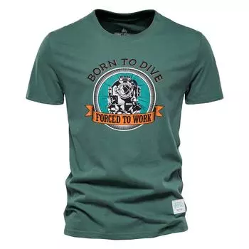 AIOPESON100% хлопок, мужская футболка с принтом, мягкая на ощупь классическая футболка с круглым вырезом, высококачественная футболка для мужчин, облегающие топы, футболки, мужская одежда Asia M 50-55 kg джинсовый синий