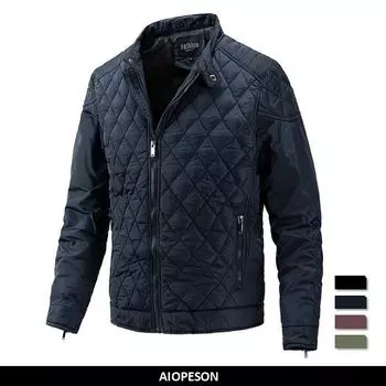 AIOPESON базовые парки мужские повседневные однотонные теплые пальто с воротником-стойкой мужские модные простые зимние куртки высокого качества мужские s L