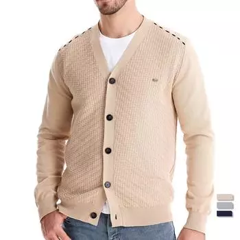 AIOPESON Mens New V Neck Button up Cotton Cardigan Sweaters Casual Social Knit Sweater Cardigans for Men