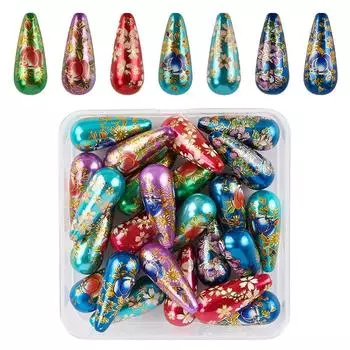 Aipridy Dragonfly Ball Dragonfly Tamasakura Beads Parts with Cherry Blossom Pattern Бусины ручной работы Angel Teardrop с японской цветной росписью Charm