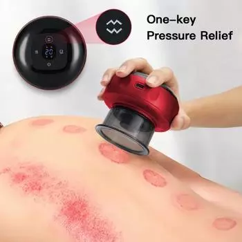 AiQUE Recharge Электрический вакуумный баночный терапевтический набор для скрабирования кожи Массаж Гуаша Беспроводной сжигатель жира для похудения Умные банки
