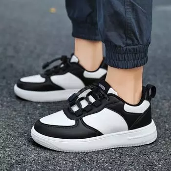 AIR Children s Little White Shoes Boys Shoes 2024 Новые белые кроссовки для занятий спортом на доске для студентов и девочек, мужская обувь 31 чёрный