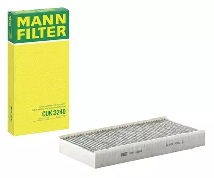 Air Conditioner Filter for Original European Car OEM Filter Deodorizing Activated Pollen and Part Number CUK3240 CUK3240 MANN-FILTER Citron/Peugeot белый