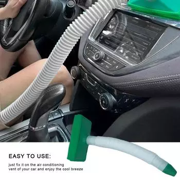 Air Conditioning Vent Cooler Adjustable Length Air Conditioning Outlet Hose Mini Car Air Ventilator Summer Car Interior Parts зелёный