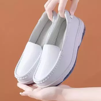 Air cushion nurse shoes women s soft soles are non-slip and breathable, not tired, and the thick soles of the feet increase in height. White medical 34
