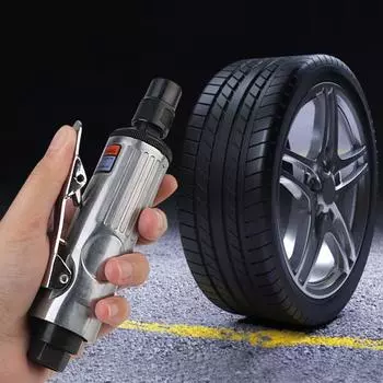 Air Die Grinder 1/4 Grinding Polishing Machine Kit Air Grinder Mill Engraving Tool 1/8 Pneumatic Die Grinder Universal 16Pcs чёрный