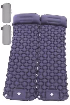 Air Foot No Pump Repair Sticker в комплекте и светоотражающая сумка для хранения для предотвращения преступности, автомобильный спальный коврик с возможностью сна на открытом воздухе, удобный и легкий тёмно-синий