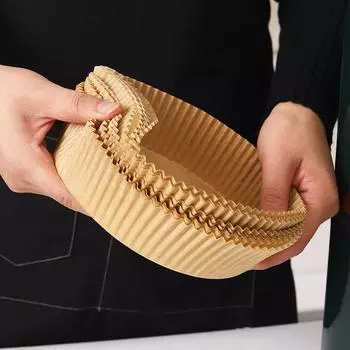 Air Fryer Disposable Paper For Air Fryer Cheesecake Air Fryer Accessories Steamer Baking Paper Parchment Wood Pulp 25/50/75pcs