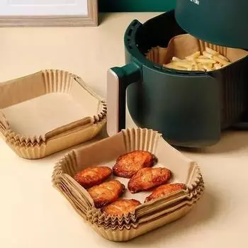 Air Fryer Disposable Paper Holder Square Circular Baking Tray Baking Non Stick Pad Kitchen Oven Oil Absorbing Paper