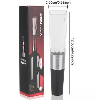 Air Intake Bottle Pourer Aerator Fast Decanter Stainless Steel Universal Mini Wine Filter Wine Decanter 2 IN 1 чёрный