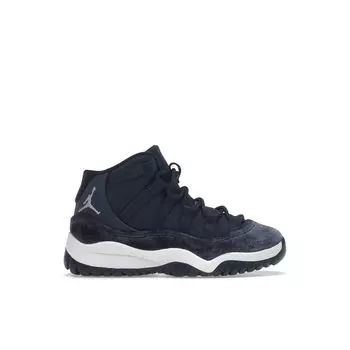 Air Jordan 11 Retro PS Midnight Navy Velvet Детские кроссовки Синий металлик-серебристый белый DO3857-441 35