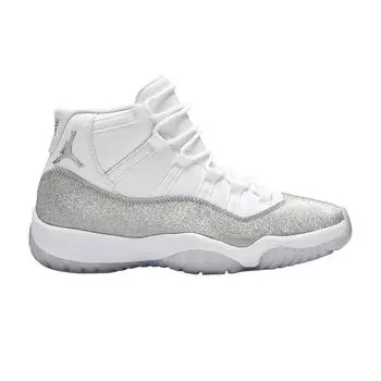 Air Jordan 11 Retro Vast Grey Женские кроссовки White Metallic-Silver-Vast-Grey AR0715-100