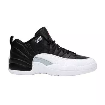Air Jordan 12 Retro Low BG Playoffs Kids Sneakers Black Varsity-Red-White 308305-004