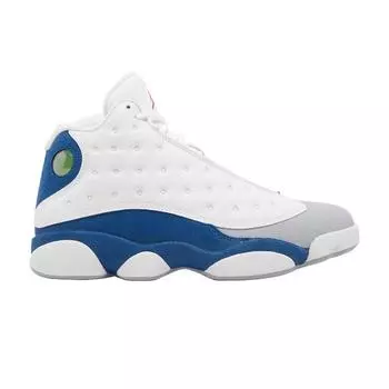 Air Jordan 13 Retro French Blue Мужские кроссовки Белые огненно-красные светло-стальные серые 414571-164 41