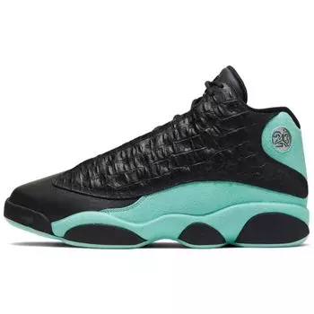 Air Jordan 13 Retro Island Green Мужские кроссовки Черный металлик-серебристый 414571-030