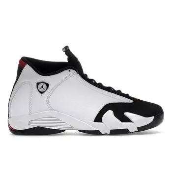 Air Jordan 14 Retro Black Toe 2024 Мужские кроссовки Белый Varsity-Красный Металлик-Серебристый 487471-160 41