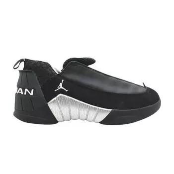 Air Jordan 15 OG Low Black Silver Мужские кроссовки Белый Металлик-Серебристый 136035-011