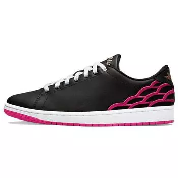 Air Jordan 1 Center Court Черные Розовые Мужские Кроссовки Белый Металлик-Золото Mystic-Hibiscus DQ8577-001 43