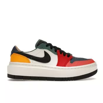 Air Jordan 1 Elevate Low Разноцветные женские кроссовки Sail Fire-Red Taxi DX3951-100 43