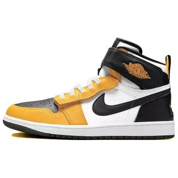 Air Jordan 1 High FlyEase Yellow Ocher Мужские кроссовки Белый Черный CQ3835-107