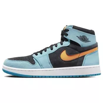 Air Jordan 1 High Zoom Comfort 2 Отбеленные мужские кроссовки Aqua Citrus Синий Черный Белый DV1307-408 42.5