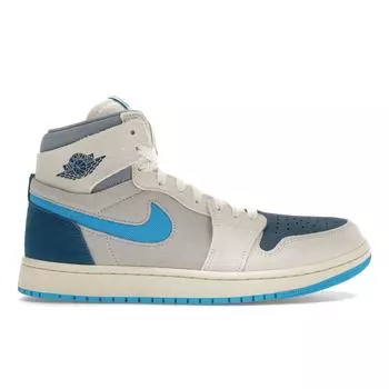 Air Jordan 1 High Zoom Comfort 2 Dark Powder Blue Мужские кроссовки Парус Сине-Серый Светло-Серебристый DV1307-104 42.5