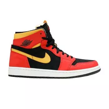 Air Jordan 1 High Zoom Comfort Чили Красные мужские кроссовки Черно-белые Университетское золото CT0978-006 44