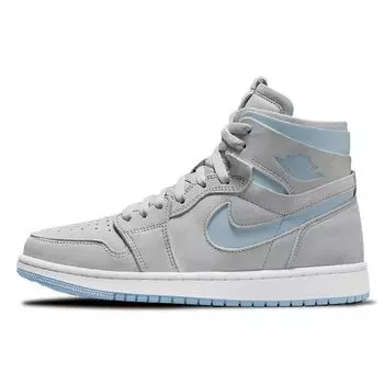 Air Jordan 1 High Zoom Comfort Cool Серые Голубые женские кроссовки CT0979-004 36