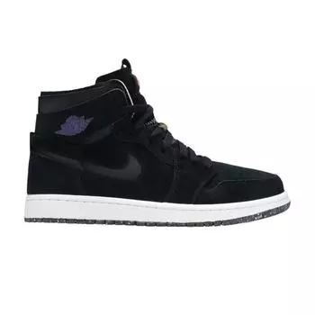Air Jordan 1 High Zoom Comfort Court Черные мужские кроссовки Court-Purple Hot-Punch Green-Glow CT0978-005