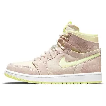Air Jordan 1 High Zoom Comfort Lemon Twist Женские кроссовки Розовый жемчужно-белый Fossil CT0979-200 37.5