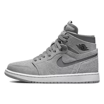 Air Jordan 1 High Zoom Comfort Medium Grey Женские кроссовки Reflect-Silver Neutral-Grey Black CT0979-003