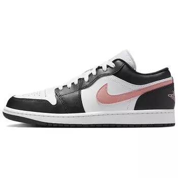 Air Jordan 1 Low Black Rust Pink Unisex Sneakers White 553558-165 47.5