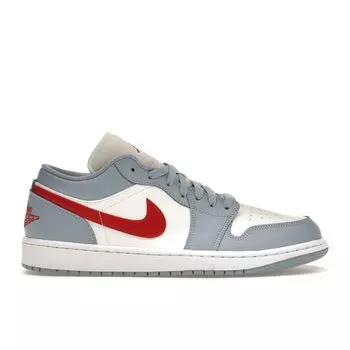Air Jordan 1 Low Blue Whisper Dune Red Женские кроссовки Белый Парус Сине-Серый DC0774-164 36.5