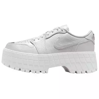 Air Jordan 1 Low Brooklyn White Metallic Silver Женские кроссовки HF3184-100 40.5