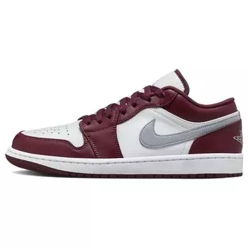 Air Jordan 1 Low Cherrywood Red Мужские кроссовки Бело-Цементно-Серый 553558-615 44