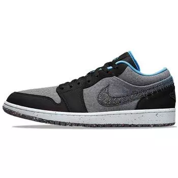 Air Jordan 1 Low Crater - Мужские кроссовки черные светло-серые университетские - синие DM4657-004 40