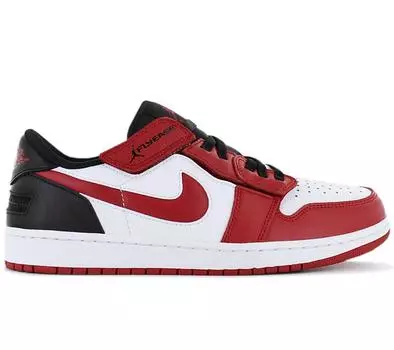 AIR JORDAN 1 Low FlyEase - Мужская обувь кожаная бело-красная DM1206-163 ORIGINAL EU 45.5 US 11.5 белый